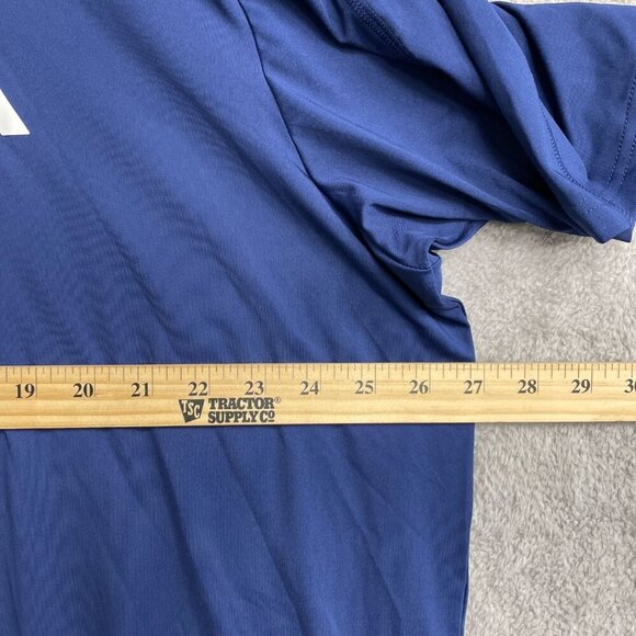 NEW Adidas Men's 2XL Active Tee Blue Crewneck 100% Polyester - Picture 5 of 10